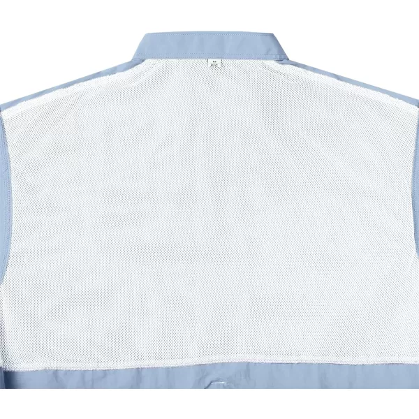 Alimens &amp; Gentle Short Sleeve Fishing Shirt Wicking Fabric Sun Protection Casual Button Down Shirts