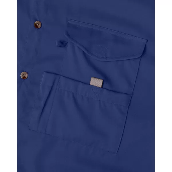 Alimens &amp; Gentle Short Sleeve Fishing Shirt Wicking Fabric Sun Protection Casual Button Down Shirts