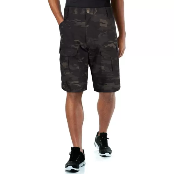 Alimens &amp; Gentle Men's Cargo Short Elastic Waist Multi-Pocket Outdoor Military Tactical Shorts