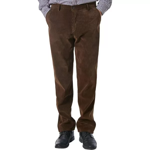 Alimens &amp; Gentle Men's Corduroy Pant Straight Fit Flat-Front Casual Chino Pants