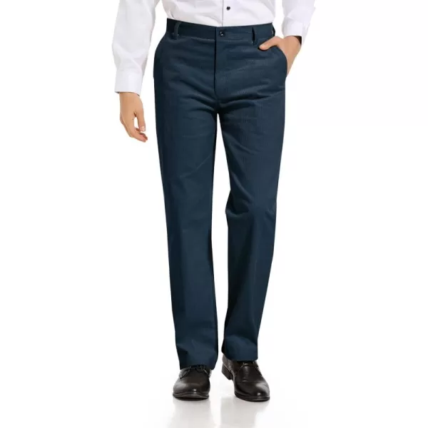 Alimens &amp; Gentle Men's Corduroy Pant Straight Fit Flat-Front Casual Chino Pants