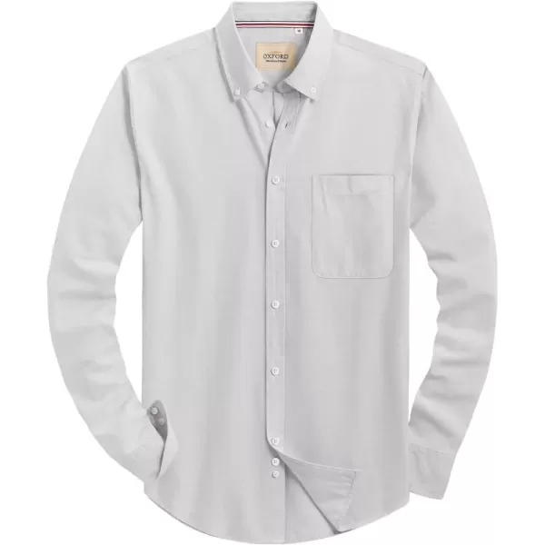 Alimens &amp; Gentle Mens Solid Oxford Shirt Long Sleeve Button Down Shirts with Pocket