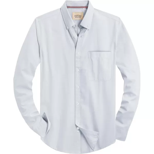 Alimens &amp; Gentle Mens Solid Oxford Shirt Long Sleeve Button Down Shirts with Pocket
