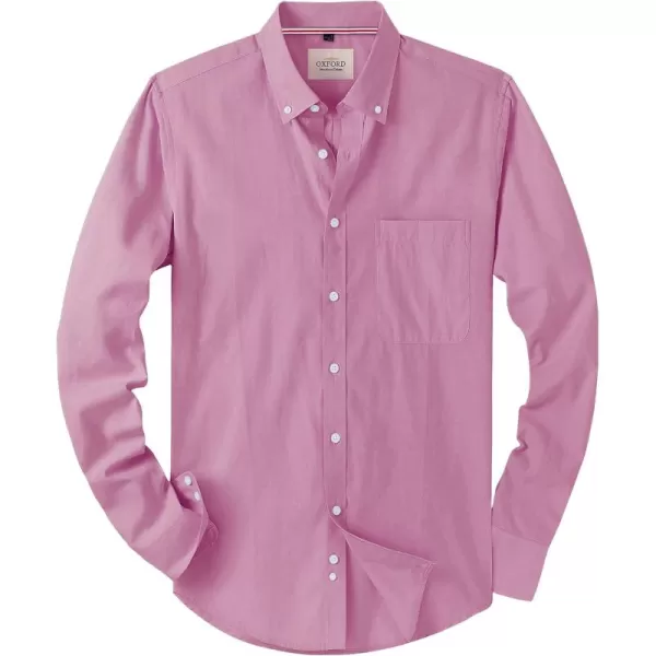 Alimens &amp; Gentle Mens Solid Oxford Shirt Long Sleeve Button Down Shirts with Pocket