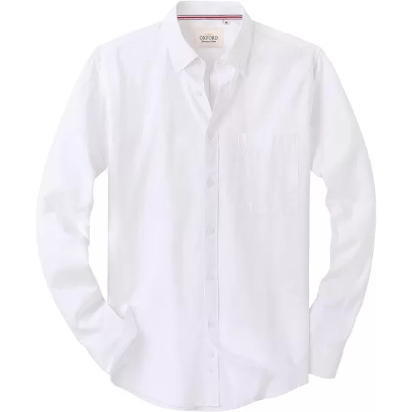 Alimens &amp; Gentle Mens Solid Oxford Shirt Long Sleeve Button Down Shirts with Pocket