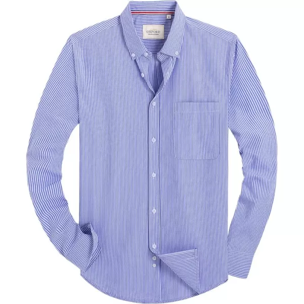 Alimens &amp; Gentle Mens Solid Oxford Shirt Long Sleeve Button Down Shirts with Pocket