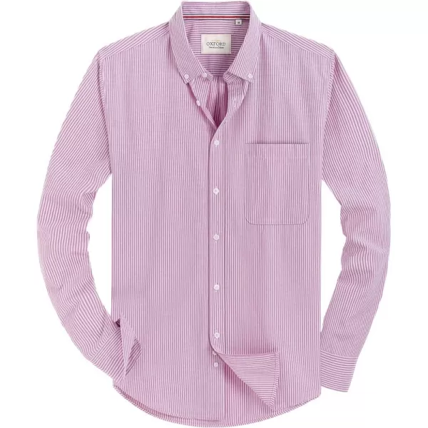 Alimens &amp; Gentle Mens Solid Oxford Shirt Long Sleeve Button Down Shirts with Pocket
