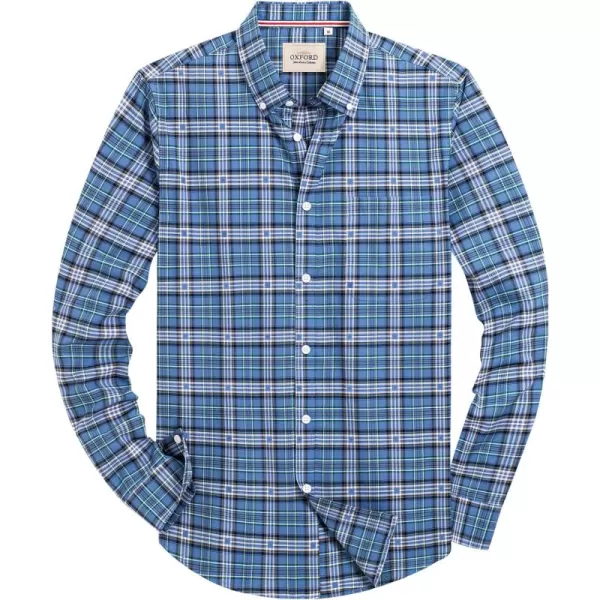Alimens &amp; Gentle Mens Solid Oxford Shirt Long Sleeve Button Down Shirts with Pocket
