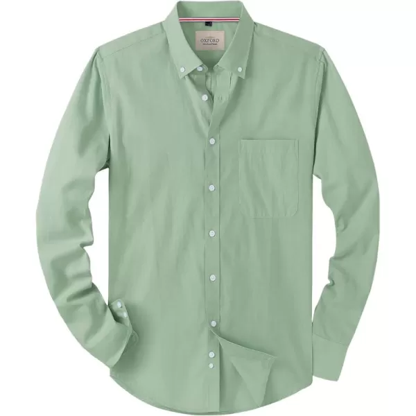 Alimens &amp; Gentle Mens Solid Oxford Shirt Long Sleeve Button Down Shirts with Pocket