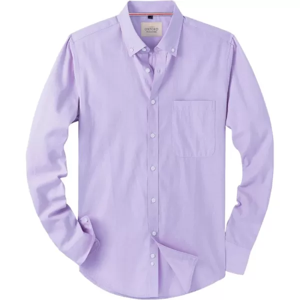 Alimens &amp; Gentle Mens Solid Oxford Shirt Long Sleeve Button Down Shirts with Pocket