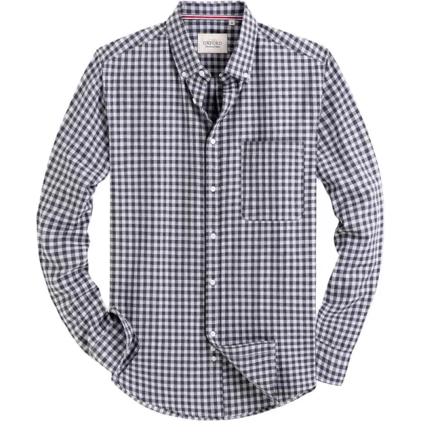 Alimens &amp; Gentle Mens Solid Oxford Shirt Long Sleeve Button Down Shirts with Pocket