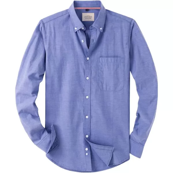 Alimens &amp; Gentle Mens Solid Oxford Shirt Long Sleeve Button Down Shirts with Pocket
