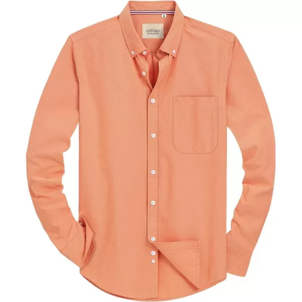 Alimens &amp; Gentle Mens Solid Oxford Shirt Long Sleeve Button Down Shirts with Pocket
