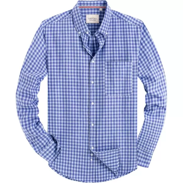Alimens &amp; Gentle Mens Solid Oxford Shirt Long Sleeve Button Down Shirts with Pocket