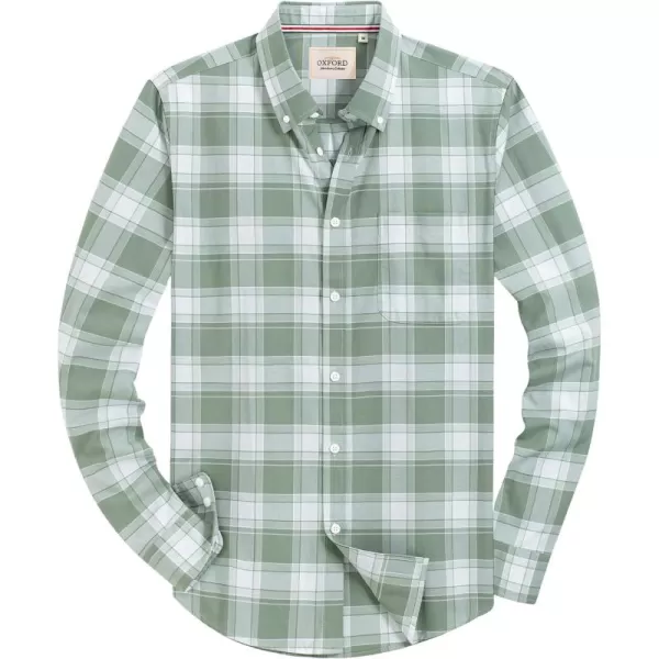 Alimens &amp; Gentle Mens Solid Oxford Shirt Long Sleeve Button Down Shirts with Pocket
