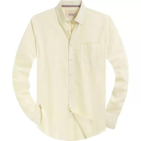 Alimens &amp; Gentle Mens Solid Oxford Shirt Long Sleeve Button Down Shirts with Pocket