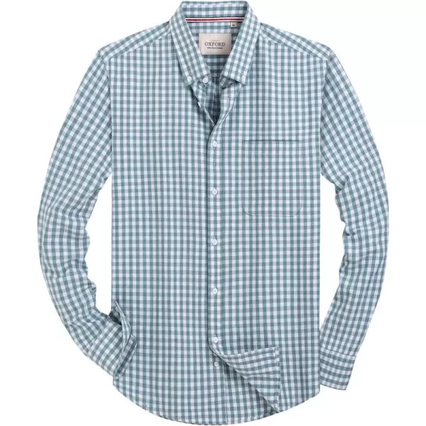 Alimens &amp; Gentle Mens Solid Oxford Shirt Long Sleeve Button Down Shirts with Pocket