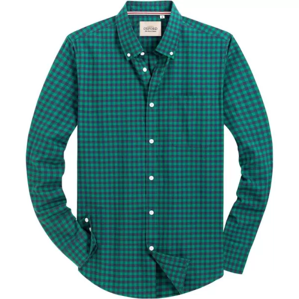 Alimens &amp; Gentle Mens Solid Oxford Shirt Long Sleeve Button Down Shirts with Pocket