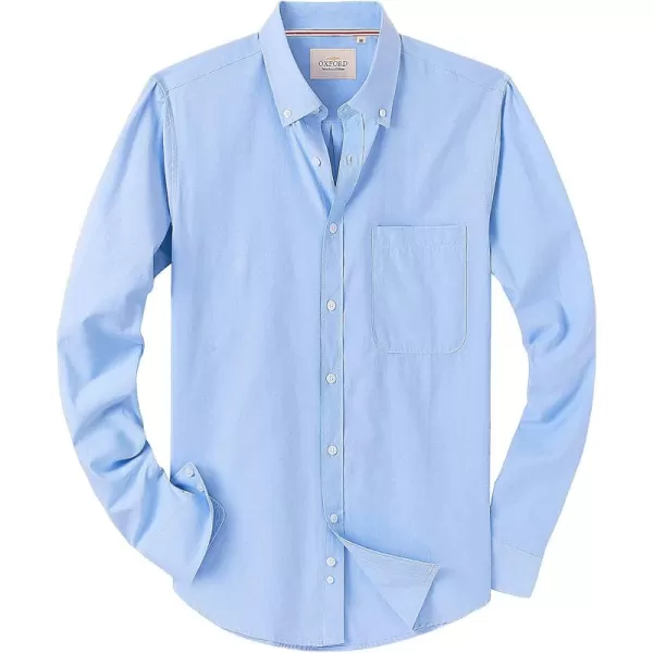 Alimens &amp; Gentle Mens Solid Oxford Shirt Long Sleeve Button Down Shirts with Pocket