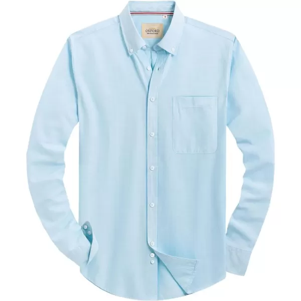 Alimens &amp; Gentle Mens Solid Oxford Shirt Long Sleeve Button Down Shirts with Pocket