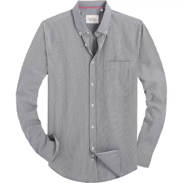 Alimens &amp; Gentle Mens Solid Oxford Shirt Long Sleeve Button Down Shirts with Pocket