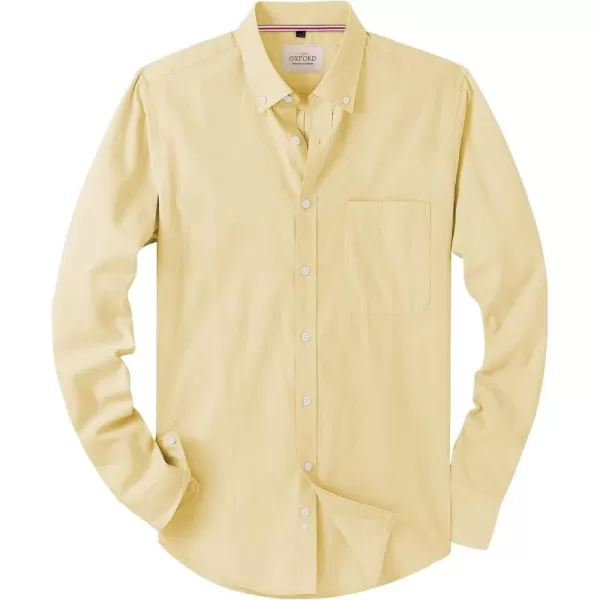 Alimens &amp; Gentle Mens Solid Oxford Shirt Long Sleeve Button Down Shirts with Pocket