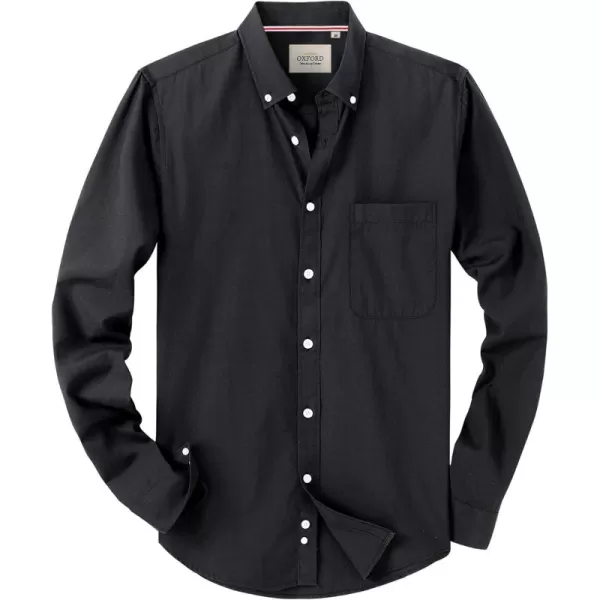 Alimens &amp; Gentle Mens Solid Oxford Shirt Long Sleeve Button Down Shirts with Pocket