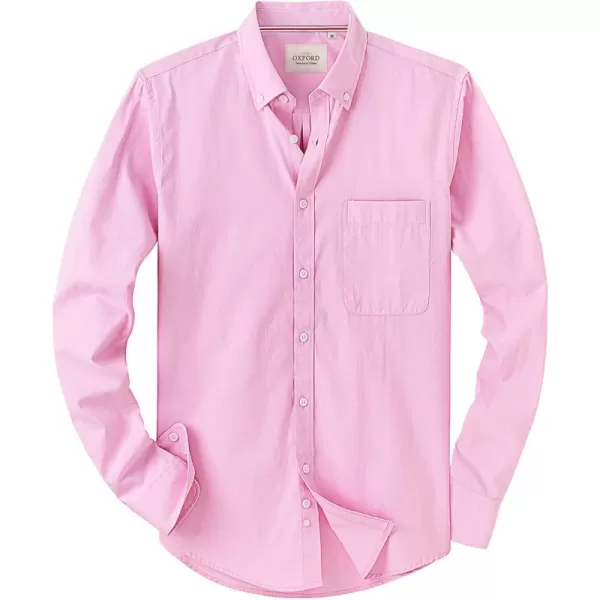 Alimens &amp; Gentle Mens Solid Oxford Shirt Long Sleeve Button Down Shirts with Pocket