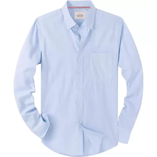 Alimens &amp; Gentle Mens Solid Oxford Shirt Long Sleeve Button Down Shirts with Pocket
