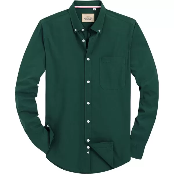 Alimens &amp; Gentle Mens Solid Oxford Shirt Long Sleeve Button Down Shirts with Pocket