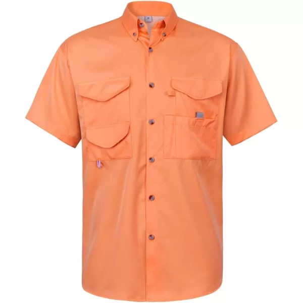 Alimens &amp; Gentle Short Sleeve Fishing Shirt Wicking Fabric Sun Protection Casual Button Down Shirts