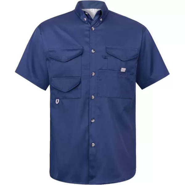 Alimens &amp; Gentle Short Sleeve Fishing Shirt Wicking Fabric Sun Protection Casual Button Down Shirts