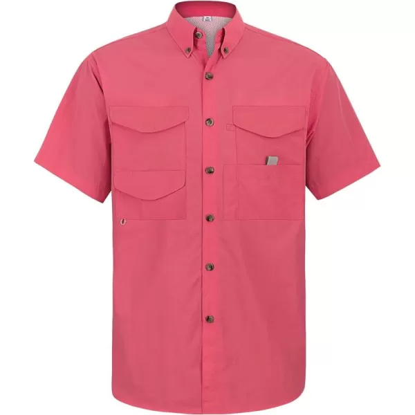 Alimens &amp; Gentle Short Sleeve Fishing Shirt Wicking Fabric Sun Protection Casual Button Down Shirts