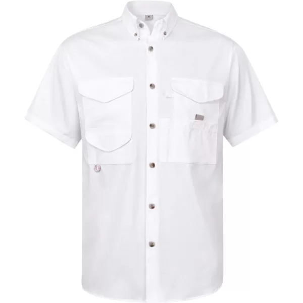 Alimens &amp; Gentle Short Sleeve Fishing Shirt Wicking Fabric Sun Protection Casual Button Down Shirts