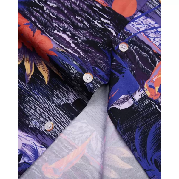 Alimens &amp; Gentle Cotton Regular Fit Short Sleeve Casual Hawaiian Shirt for Men