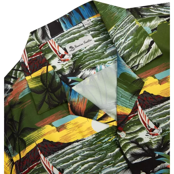 Alimens &amp; Gentle Cotton Regular Fit Short Sleeve Casual Hawaiian Shirt for Men
