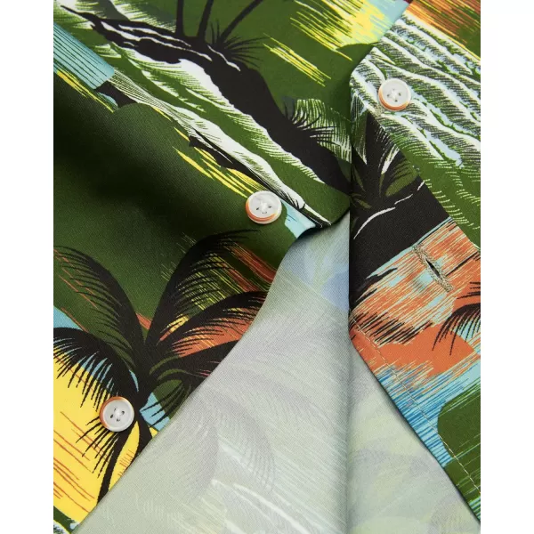 Alimens &amp; Gentle Cotton Regular Fit Short Sleeve Casual Hawaiian Shirt for Men