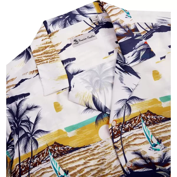 Alimens &amp; Gentle Cotton Regular Fit Short Sleeve Casual Hawaiian Shirt for Men