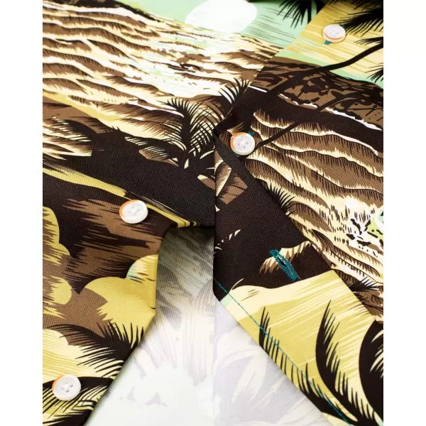 Alimens &amp; Gentle Cotton Regular Fit Short Sleeve Casual Hawaiian Shirt for Men