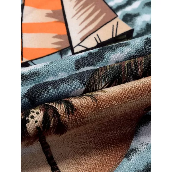Alimens &amp; Gentle Cotton Regular Fit Short Sleeve Casual Hawaiian Shirt for Men