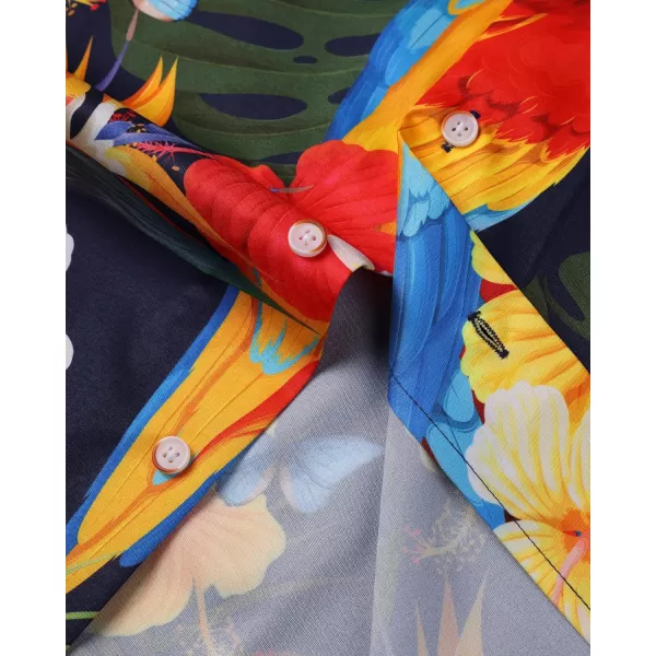 Alimens &amp; Gentle Cotton Regular Fit Short Sleeve Casual Hawaiian Shirt for Men