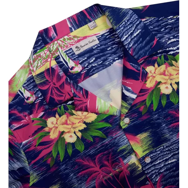 Alimens &amp; Gentle Cotton Regular Fit Short Sleeve Casual Hawaiian Shirt for Men