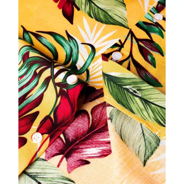 Alimens &amp; Gentle Cotton Regular Fit Short Sleeve Casual Hawaiian Shirt for Men