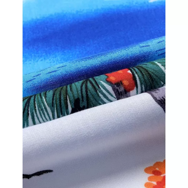 Alimens &amp; Gentle Cotton Regular Fit Short Sleeve Casual Hawaiian Shirt for Men
