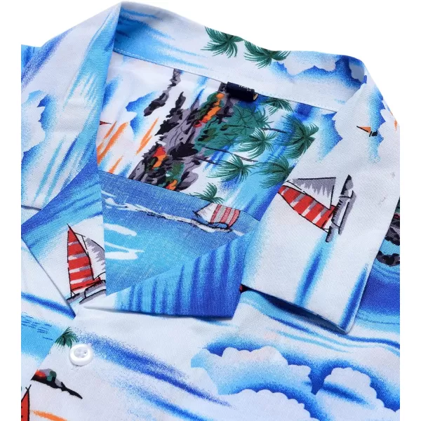 Alimens &amp; Gentle Cotton Regular Fit Short Sleeve Casual Hawaiian Shirt for Men