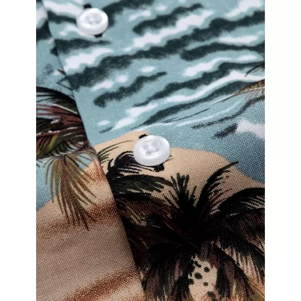 Alimens &amp; Gentle Cotton Regular Fit Short Sleeve Casual Hawaiian Shirt for Men