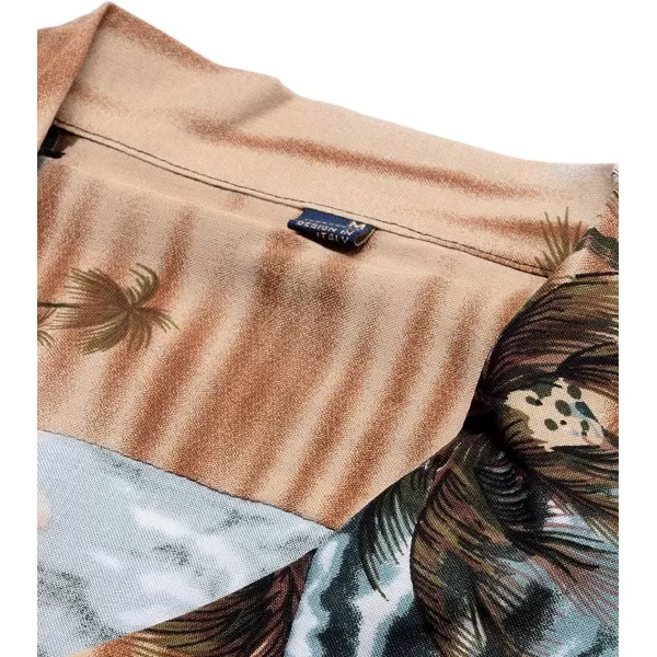 Alimens &amp; Gentle Cotton Regular Fit Short Sleeve Casual Hawaiian Shirt for Men
