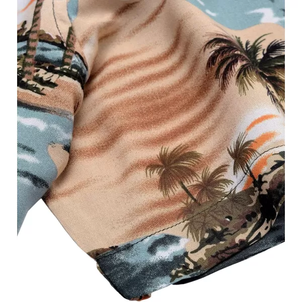 Alimens &amp; Gentle Cotton Regular Fit Short Sleeve Casual Hawaiian Shirt for Men