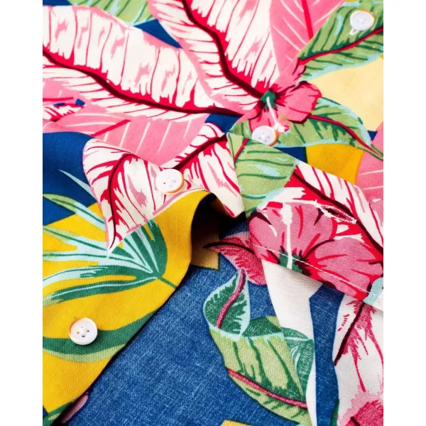 Alimens &amp; Gentle Cotton Regular Fit Short Sleeve Casual Hawaiian Shirt for Men
