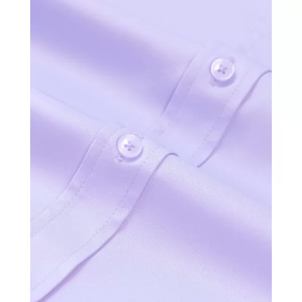 Alimens &amp; Gentle Men's Banded Collar Dress Shirts Wrinkle Free Long Sleeve Mandarin Collar Button Down Shirt